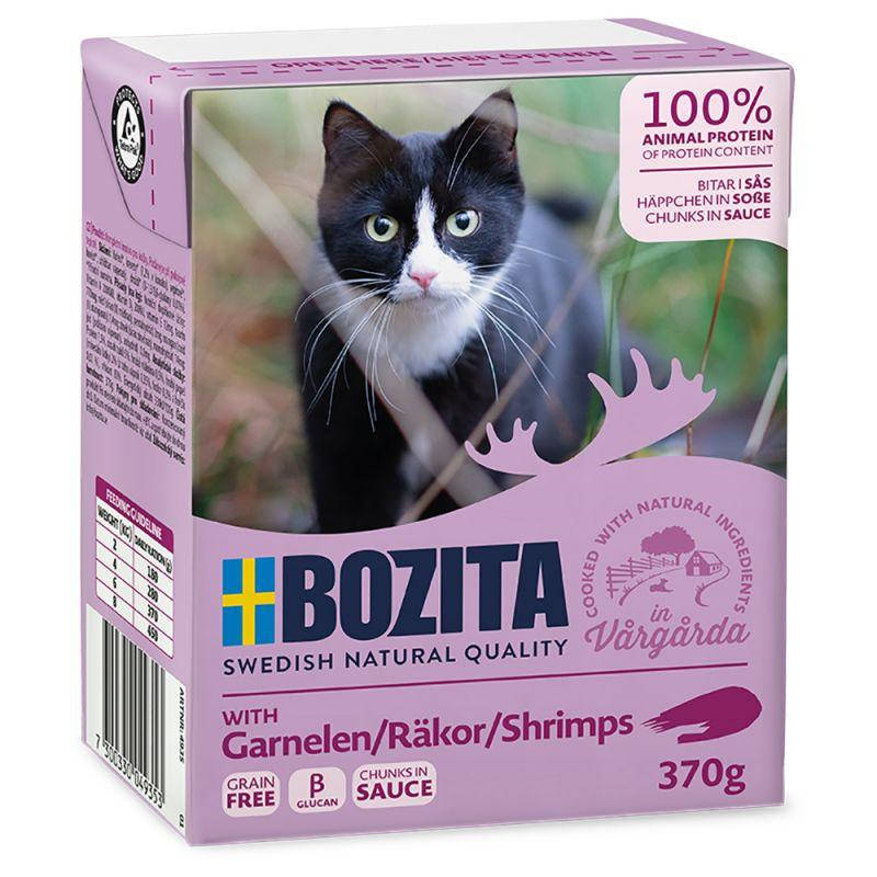 

Bozita (Бозита) корм для котов кусочки в соусе с креветками (370г)