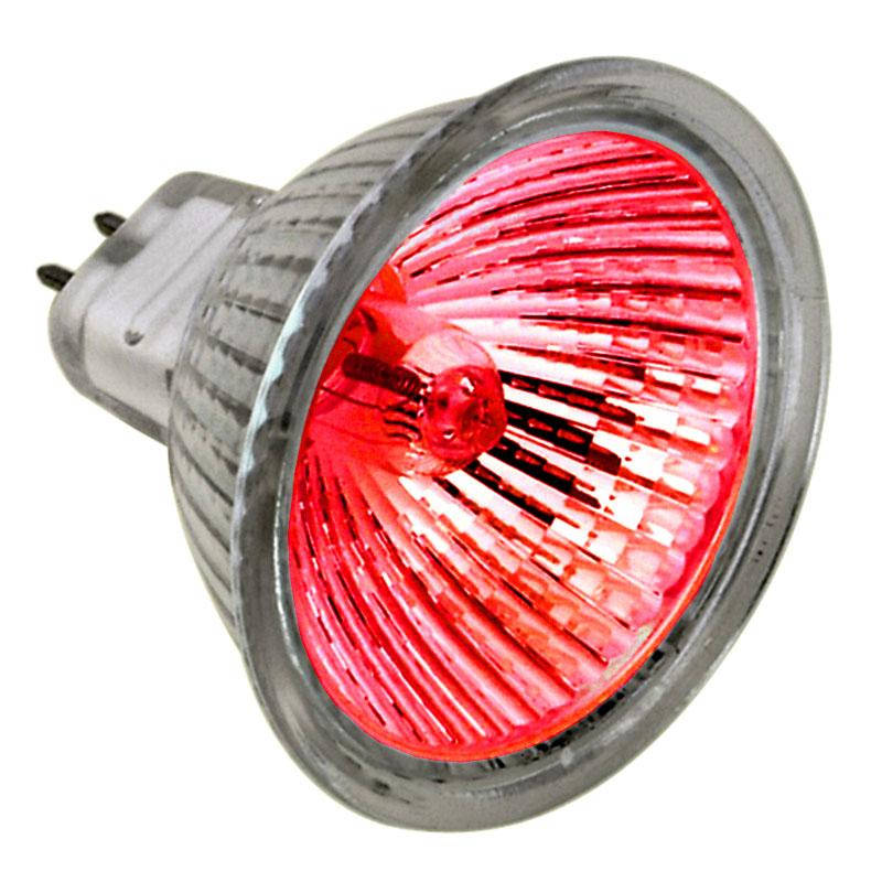 

Лампа галогенная с отражателем 12v - 50w KANLUX 40°/D красный.