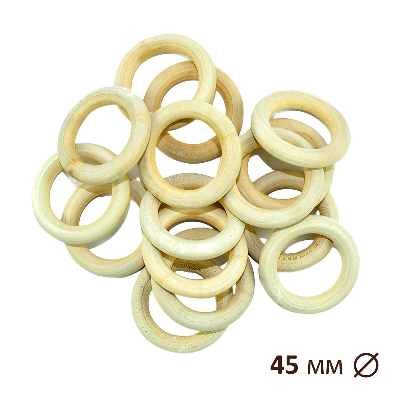 

Кільце дерев'яне для макраме, слінгобус Ø 45 мм
