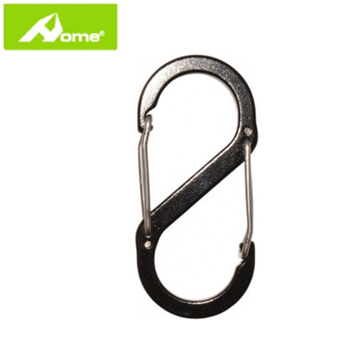 

Карабин металлический двухсторонний 50 мм для ключей, брелка Черный. Карабін двосторонній для ключів