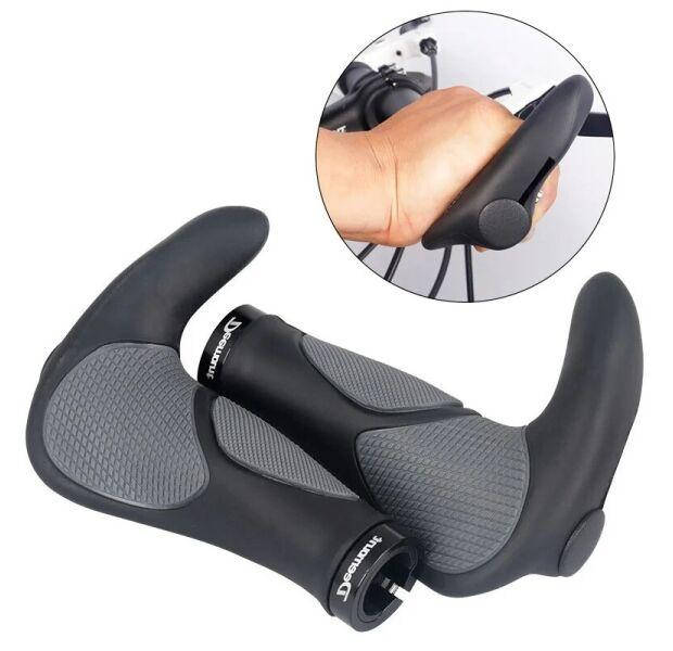 

Грипсы анатомические с рогами и замком (BT-012) Feel Fit Черный