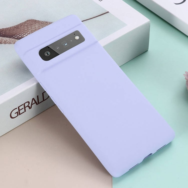 

Google Пиксель 6 Pro чехол накладка СИЛИКОН КЕЙС PURPLE, Серо-голубой