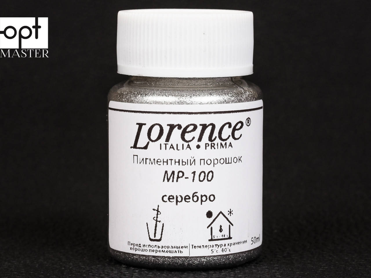 

Пигментный порошок серебро MP-100 Lorence для создания эффекта металлик / перламутр
