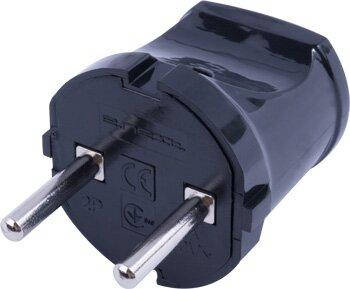 

Вилка бытовая e.plug.002.10, без з/к, 10А, черная, Енекст [s9100045]