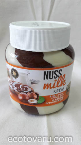

Шоколадно-ореховая паста Nuss Milk Duo cream 400гр