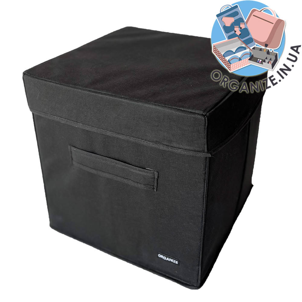 

Короб с крышкой 30*30*30 см ORGANIZE (черный)