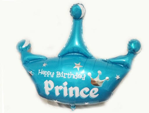 

Фольгированный шар большая фигура Корона голубая Принц Prince 77х90см Китай