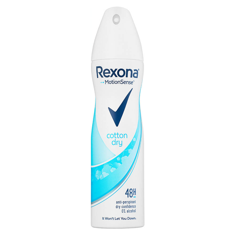 

Антиперспирант-аэрозоль женский Rexona MotionSense Cotton Dry 150 мл (8712561844703)