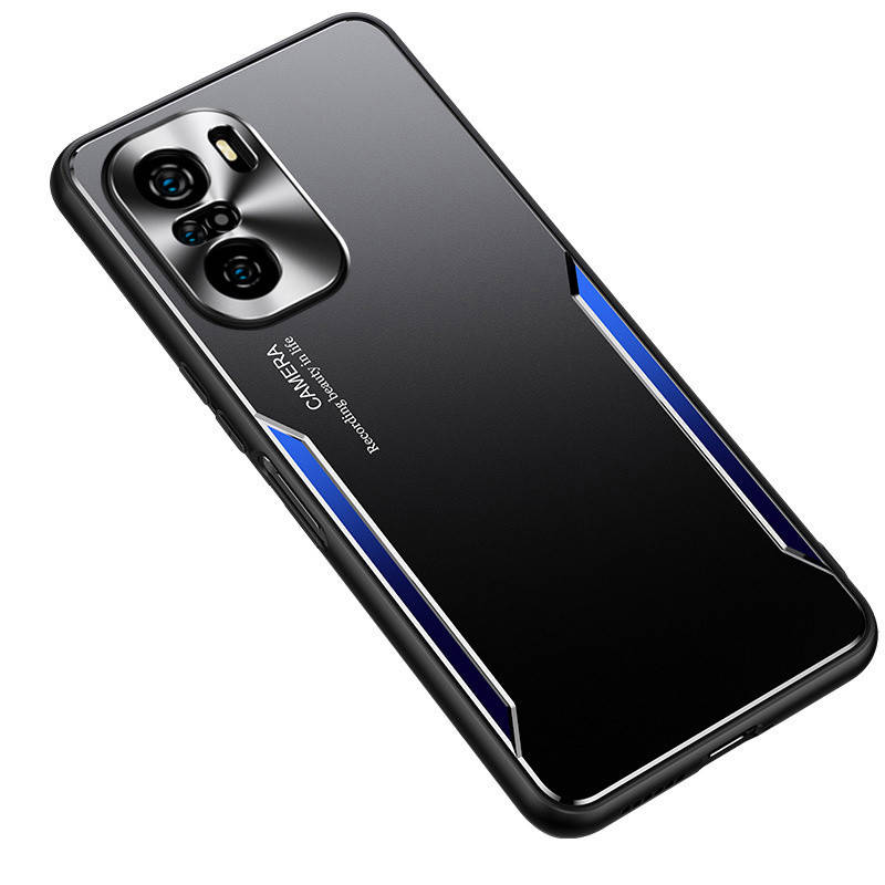 

Чехол Lenuo Blade Series для Poco F3 Black / Blue, Черный
