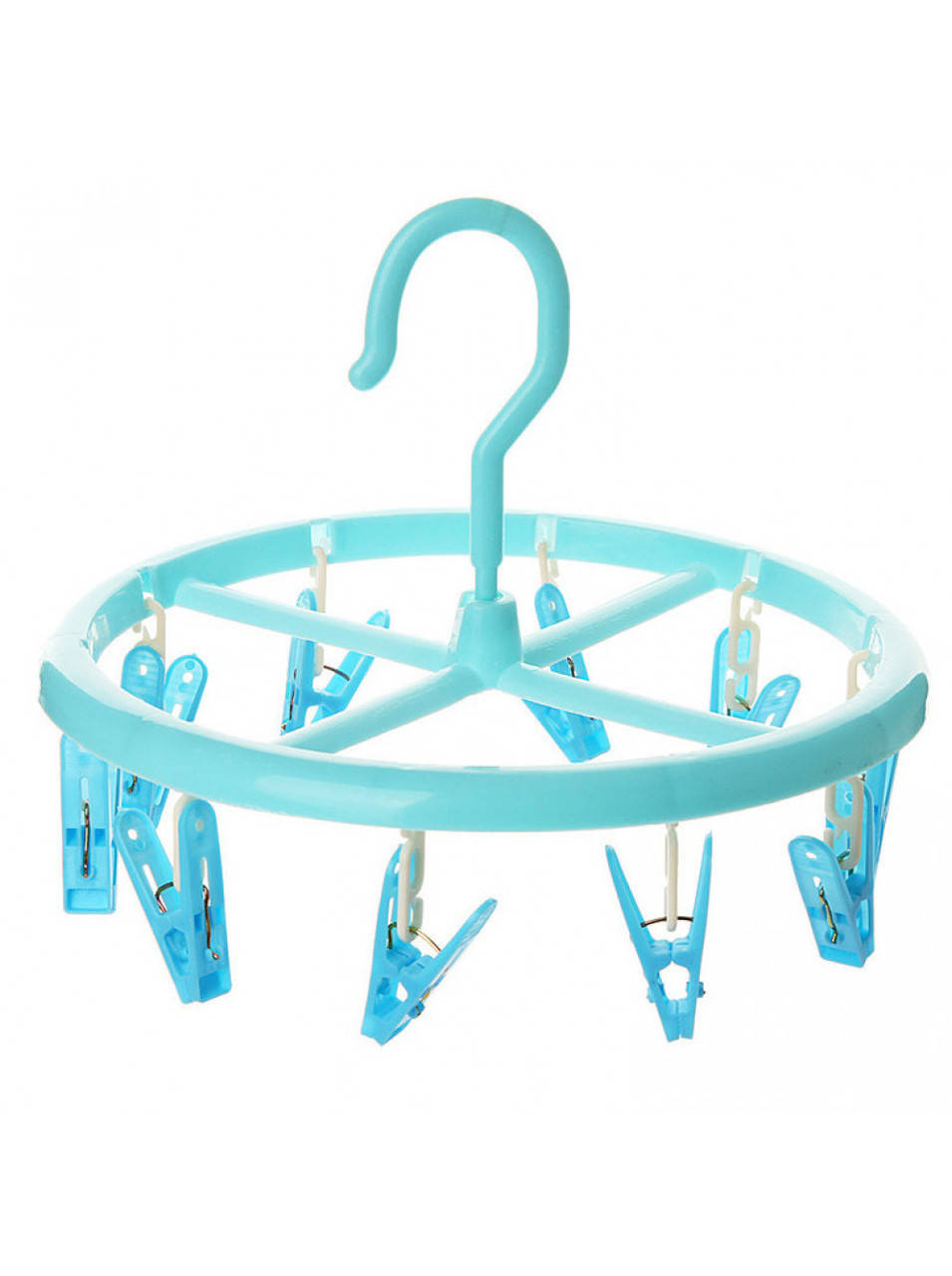 

Вешалка круглая с прищепками маленькая 23 см, Разные цвета