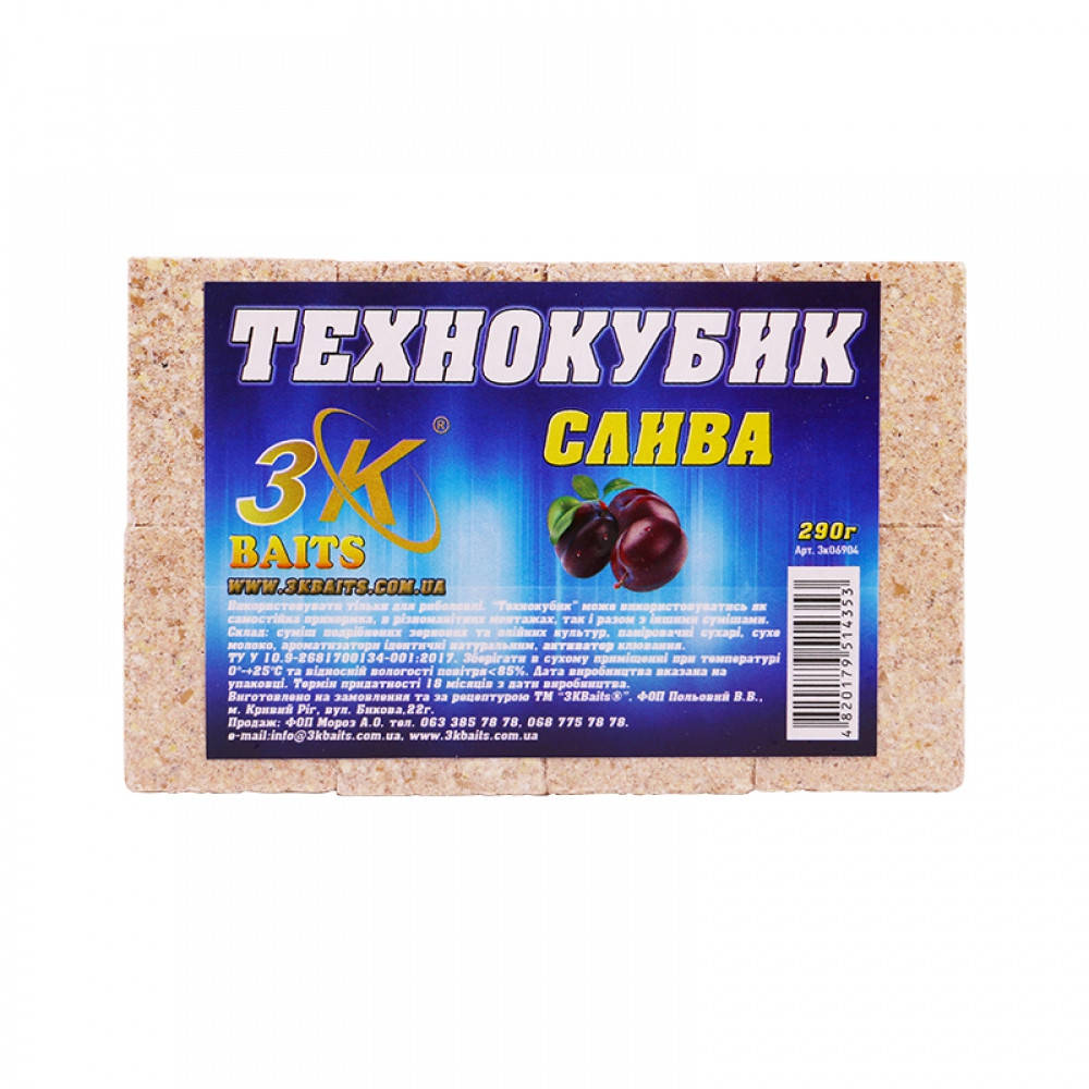 

Технокубик 3K Baits 290гр слива