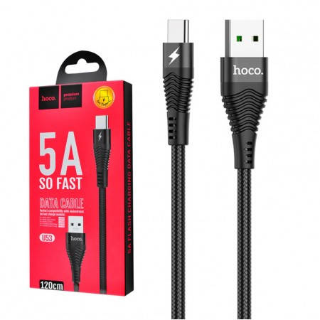

Кабель Hoco U53 5A Flash від USB до Type-C для синхронізації даних