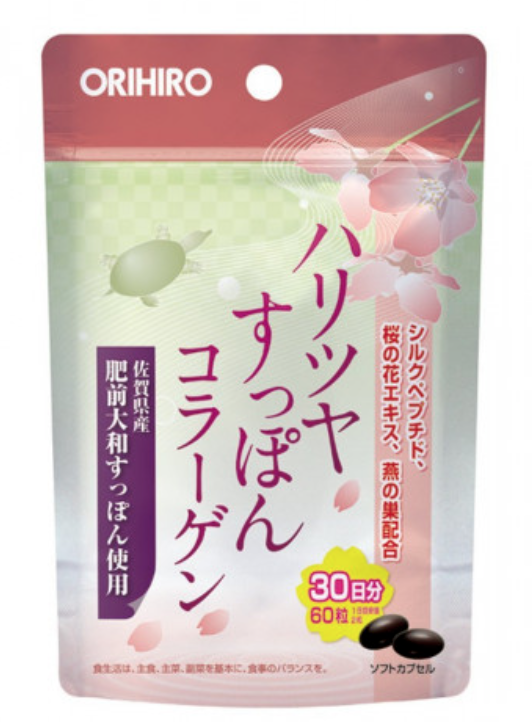 

Коллаген в капсулах Orihiro Haritsu Tupon Collagen, 30 шт., курс 30 дней