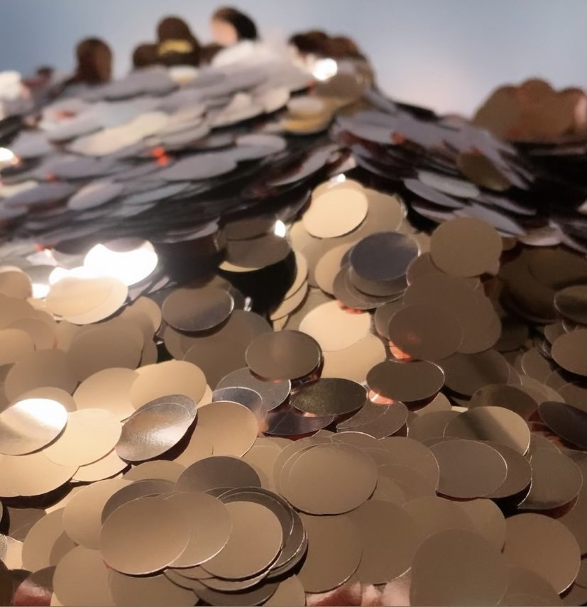 

Конфетти фигурные кружочки розовое золото 12 мм, 10 г