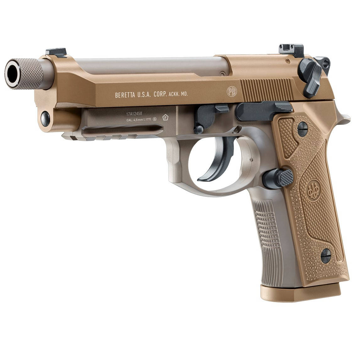 

Пистолет пневматический Beretta M9A3 FDE FM 4.5 мм 105 м/с. BLOWBACK 5.8350