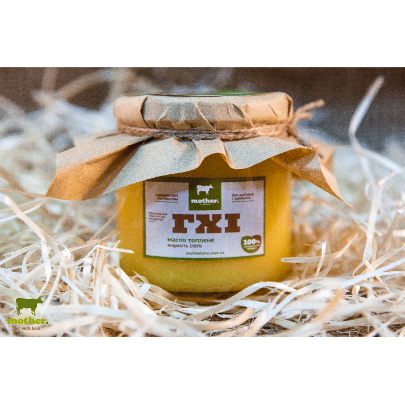 

МАСЛО ТОПЛЕНОЕ ГХИ 99% С НАТУРАЛЬНОГО МОЛОКА 200 гр