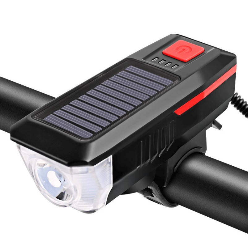 

Фонарь велосипедный с солнечной батареей с звонком Solar USB Bicycle Light