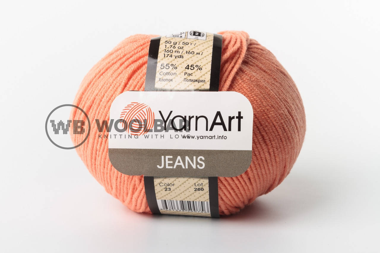 

Пряжа YarnArt Jeans 23 коралл