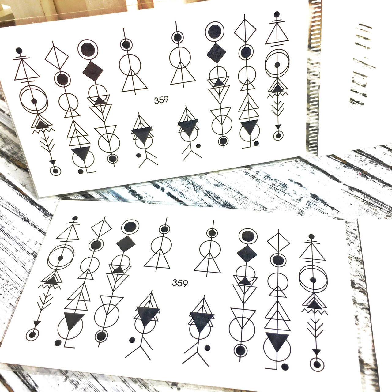 

Слайдер-дизайн, водные наклейки для ногтей №359, Разные цвета