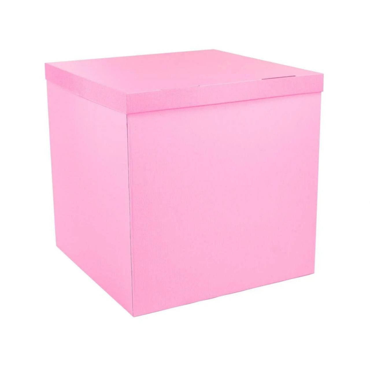 

Коробка сюрприз для шаров розовая, класс А 70х70х70см (розовая внутри) БРАК, Розовый