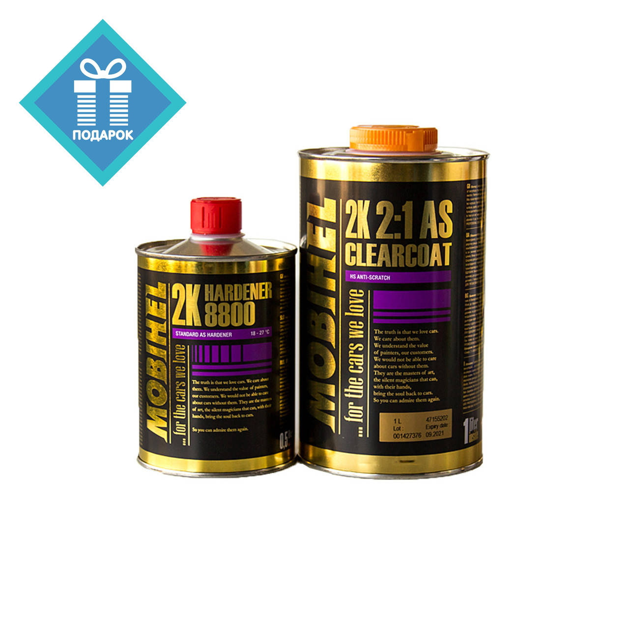 

Лак акриловый Mobihel (Мобихел) HS Anti-Scratch 2+1 1л с отвердителем 8800 0,5л