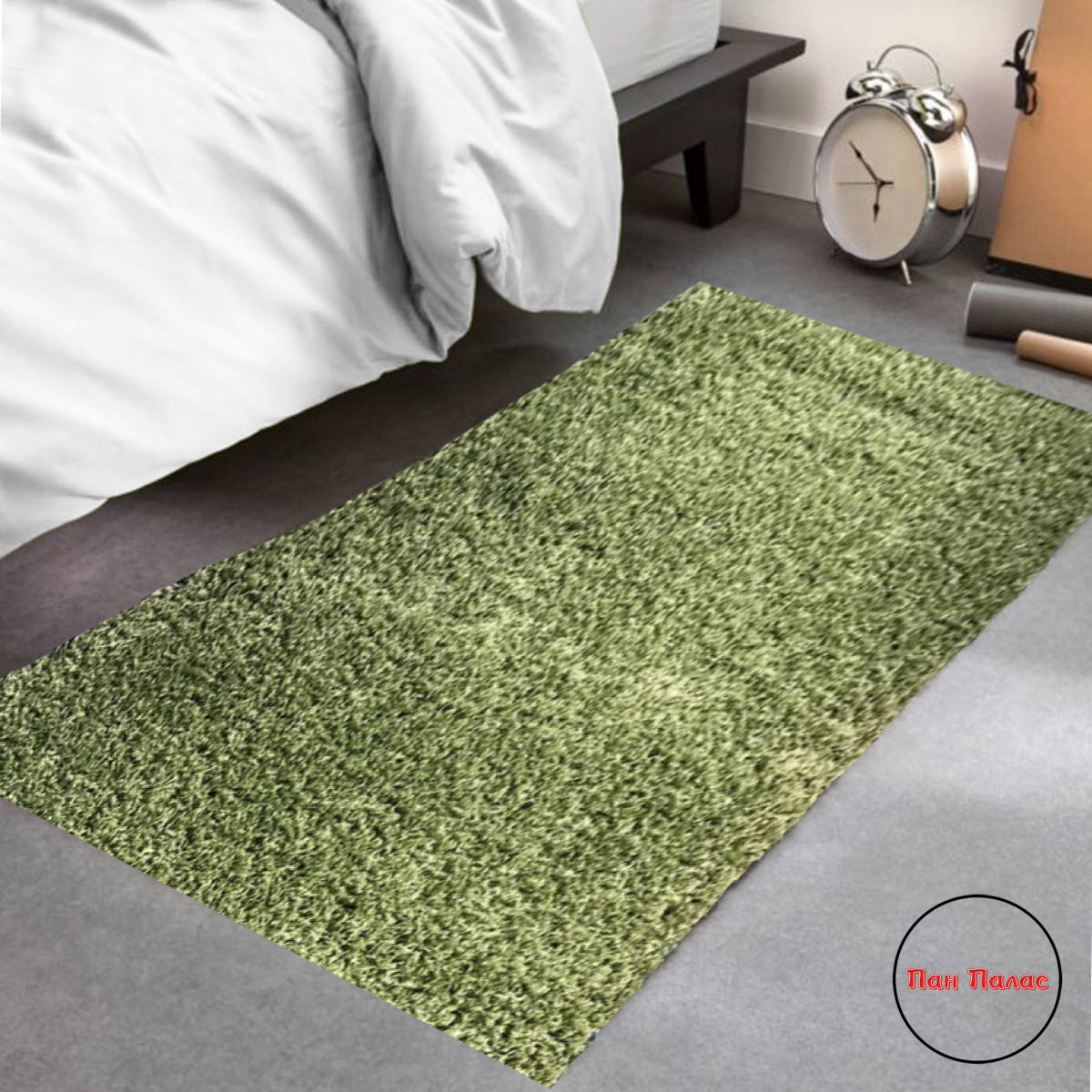 

100 см Ковровая дорожка shaggy ASN322 green