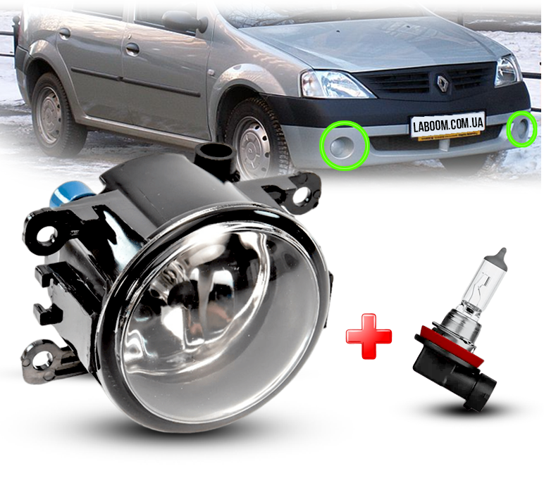

Противотуманная фара для Renault Logan 2004-2008 в комплекте с лампочкой