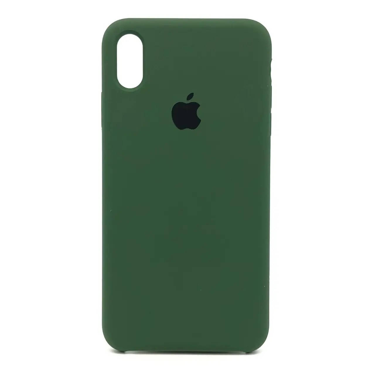 

Силиконовый чехол Silicone case для Iphone XS MAX, Темно-зеленый