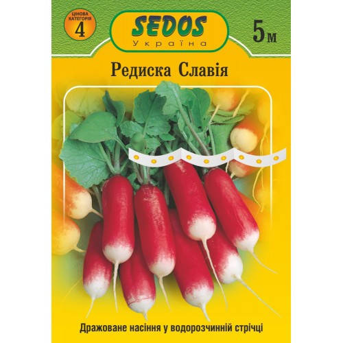 

Семена на ленте Редис Славия 5 метров ТМ SEDOS