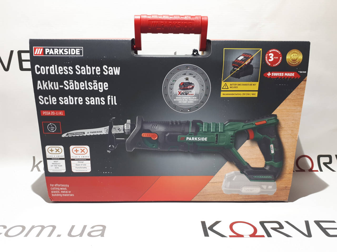 

Аккумуляторная сабельная пила в кейсе Parkside PSSA 20 Li A1