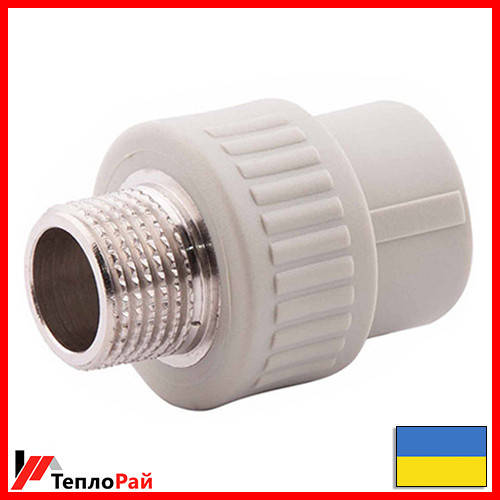 

Паечная Муфта резьба наружная ППР 40×1 1/4" под ключ пр-во Украина, Серый
