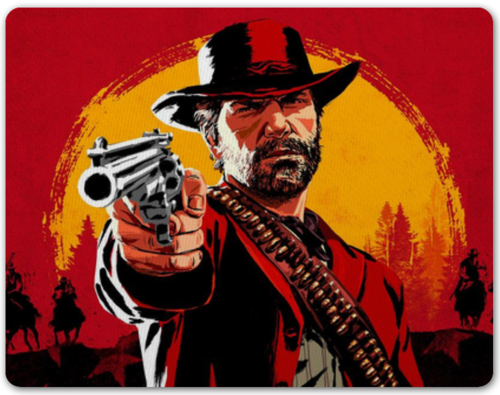 

Коврик для мыши Red Dead Redemption 2, Красный