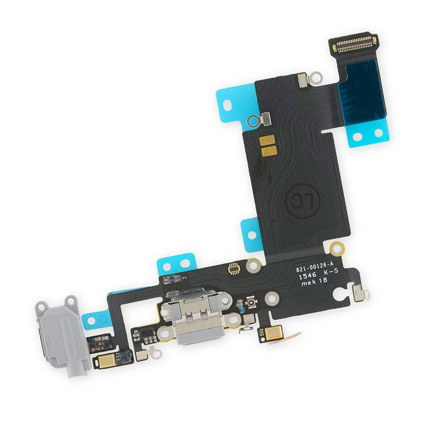 

Шлейф для iPhone 6S Plus + разъем зарядки + разъем гарнитуры + микрофон (серый)