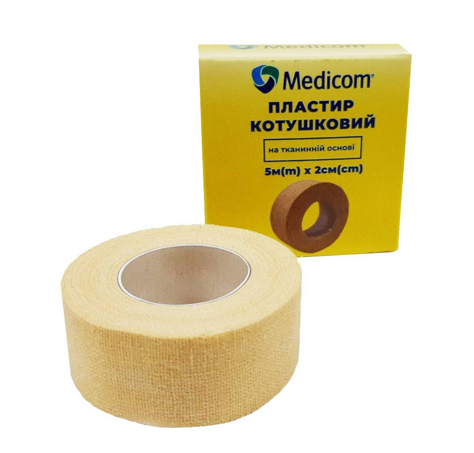 

Пластырь на катушке Medicom на тканевой основе бежевый 5м*2см