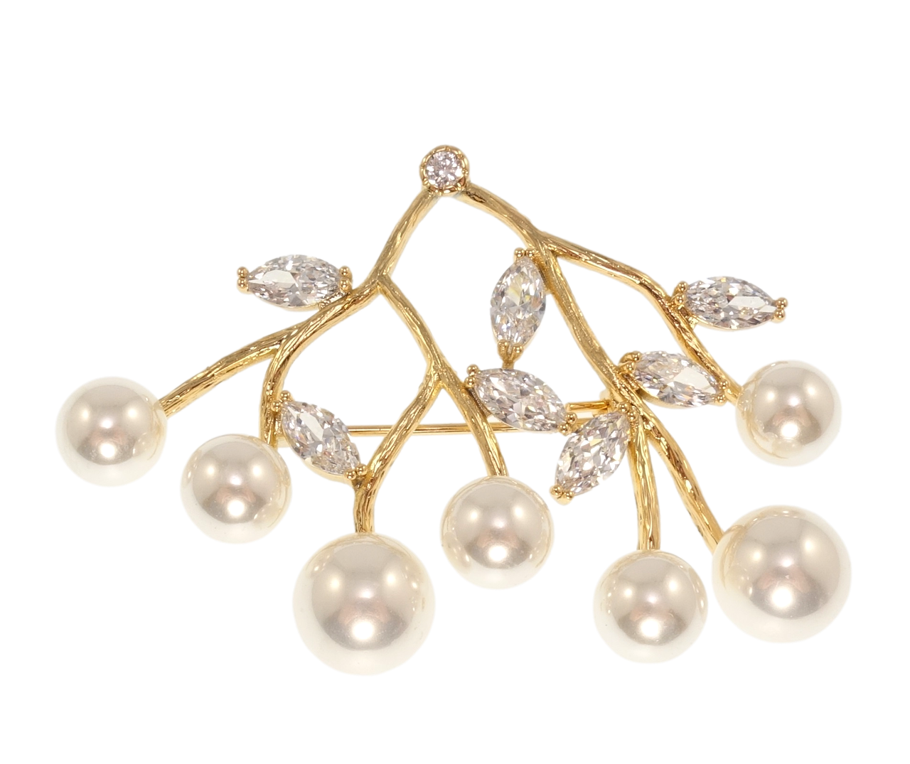 

Брошь Xuping Позолота 18 К "Жемчужная веточка"