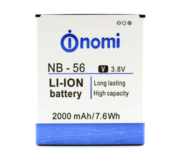 

Аккумулятор NB-56 (Li-ion 3.8V 2000mAh) для мобильного телефона Nomi i503 Jump