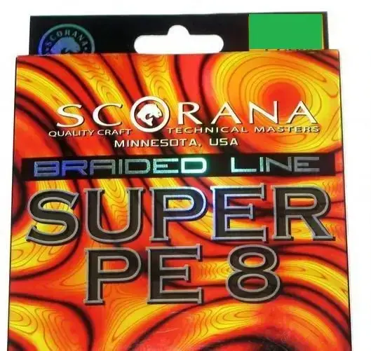 

Шнур Scorana Super PE 8 150m 0.15mm 8.85kg Green