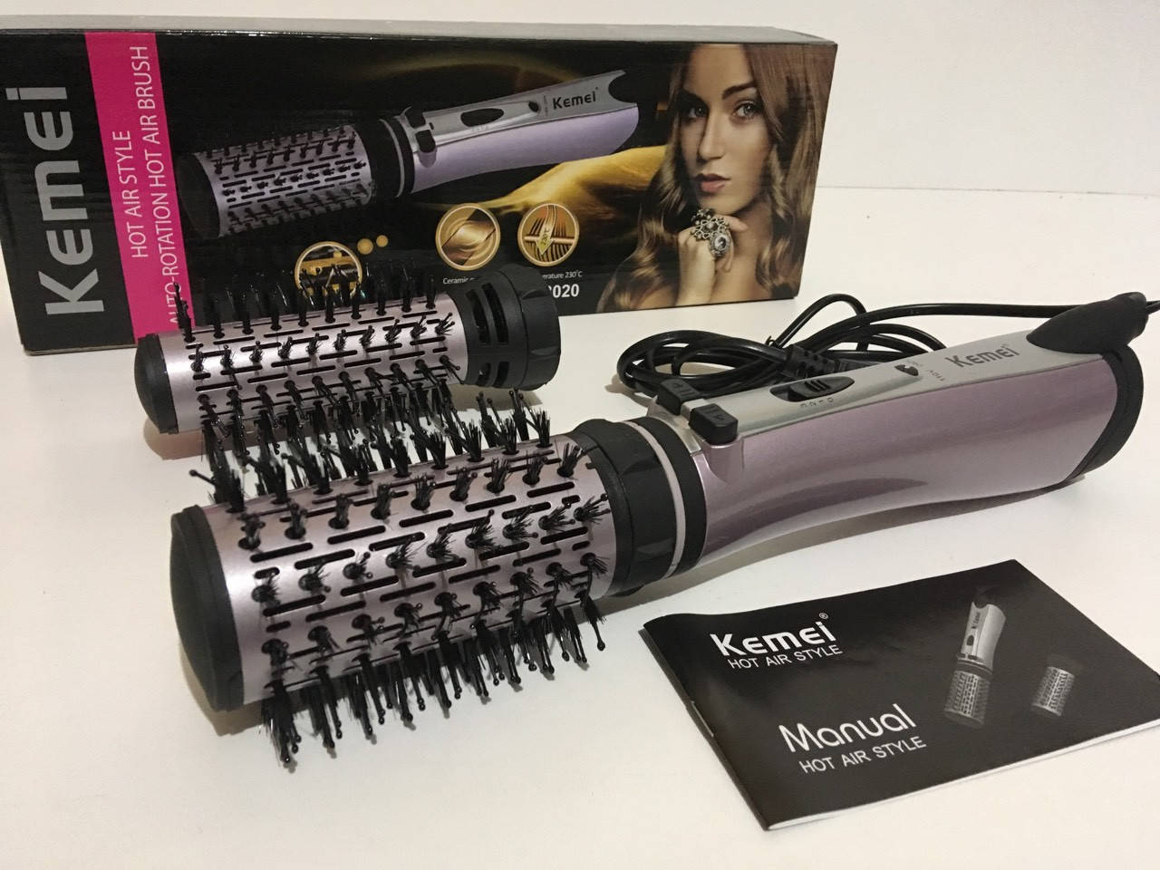 

Профессиональный фен стайлер для сушки волос Kemei KM-8020 2 в 1 1000 Вт