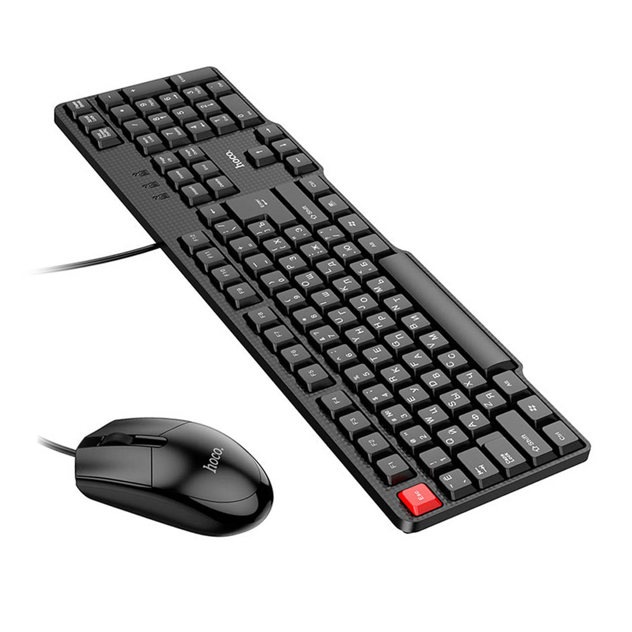 

Комплект клавиатура + мышь HOCO GM16 (USB) чёрный, Черный