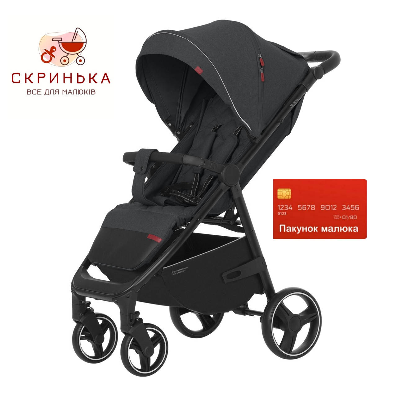 

Прогулянкова коляска (візок) CARRELLO Bravo 2022 Serious grey, Серый