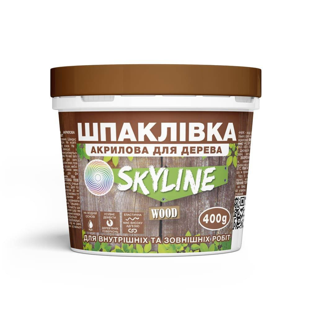 

Шпаклевка для Дерева готовая к применению акриловая SkyLine Wood Орех 400 г, Коричневый