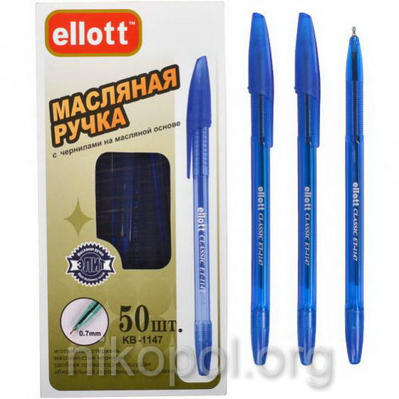

Ручка масляная Ellott ET-1147 синяя