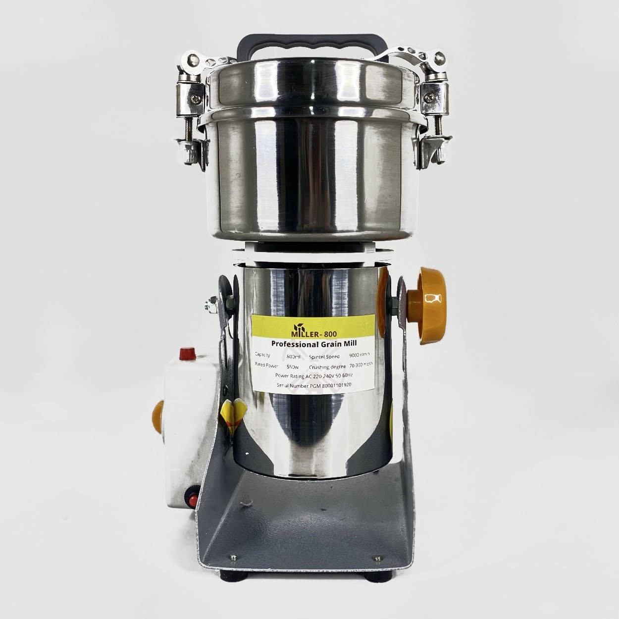 

Мукомолка электрическая MILLER-800. Мини мельница для муки, зерна, сахара, специй, Белый