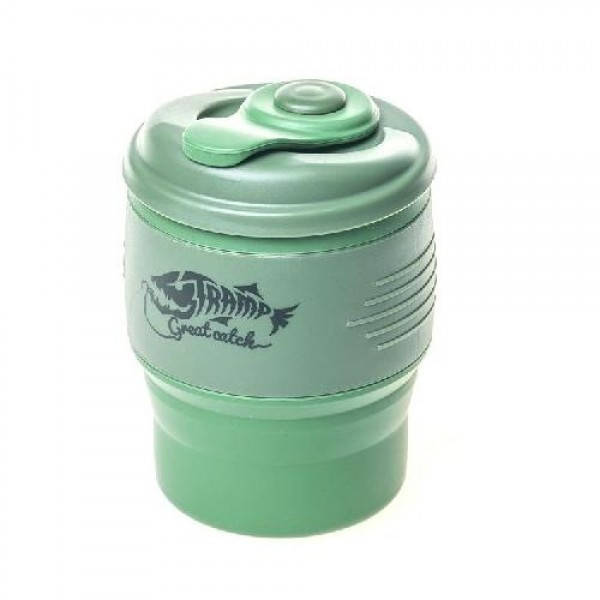 

Складная кружка с крышкой Tramp TRC-082 350 мл силиконовый Green, Зелёный