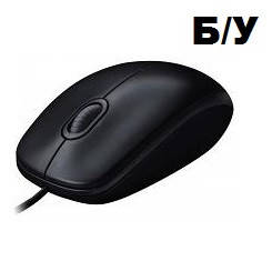 

Мышь проводная USB Logitech B100 (910-003357) черный оригинал бу