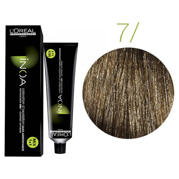 

Крем-краска для волос L'Oreal Professionnel INOA 7 Глубокий блонд 60 мл (4677Gu)