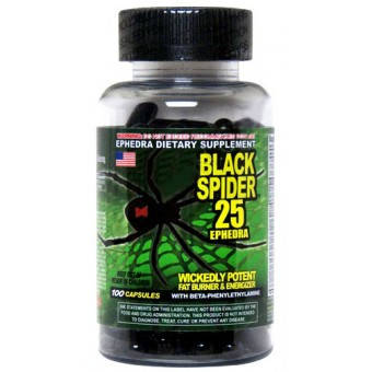 

Жиросжигатель - Black spider 25 ephedra - Cloma Pharma - 100 капс