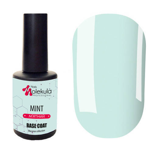

Molekula Base Coat Mint - цветная база (мятный, эмаль), 12 мл