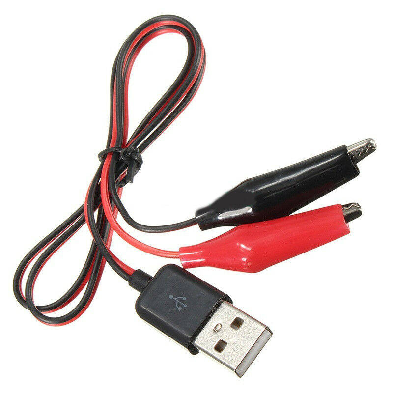 

USB штекер с проводами прищепки крокодилы для зарядки АКБ