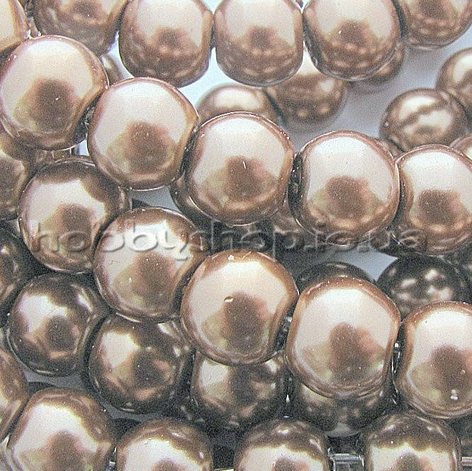 

Жемчуг керамический 6 мм бежевый темный (130-150 шт)